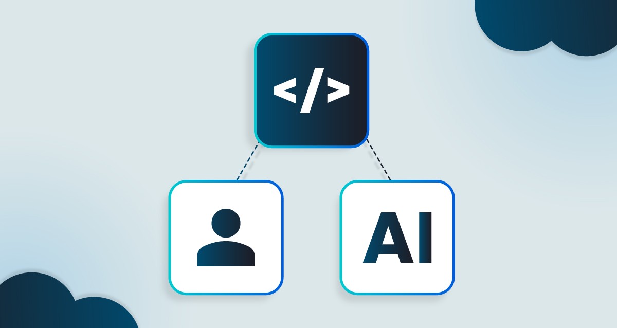 Feature image of code and AI icon on SecureFlag background