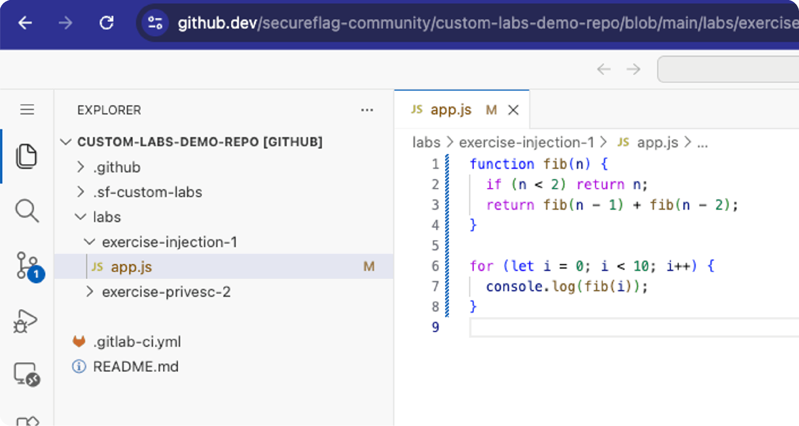 Screenshot of GitHub repository